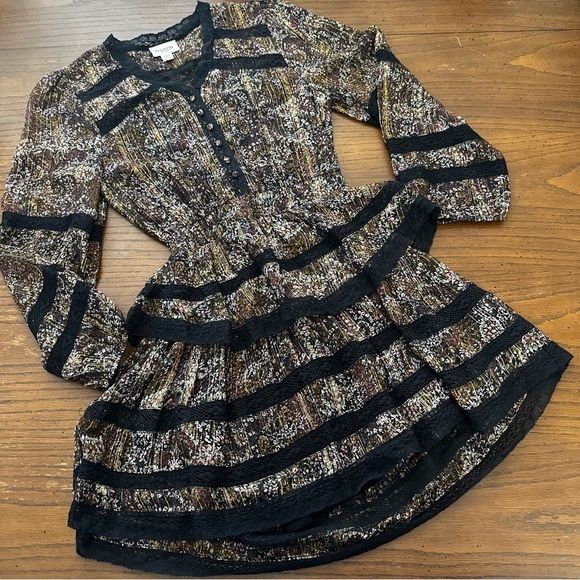 allison New york Dresses & Skirts - Allison New York boho iridescent abstract floral dress XS
